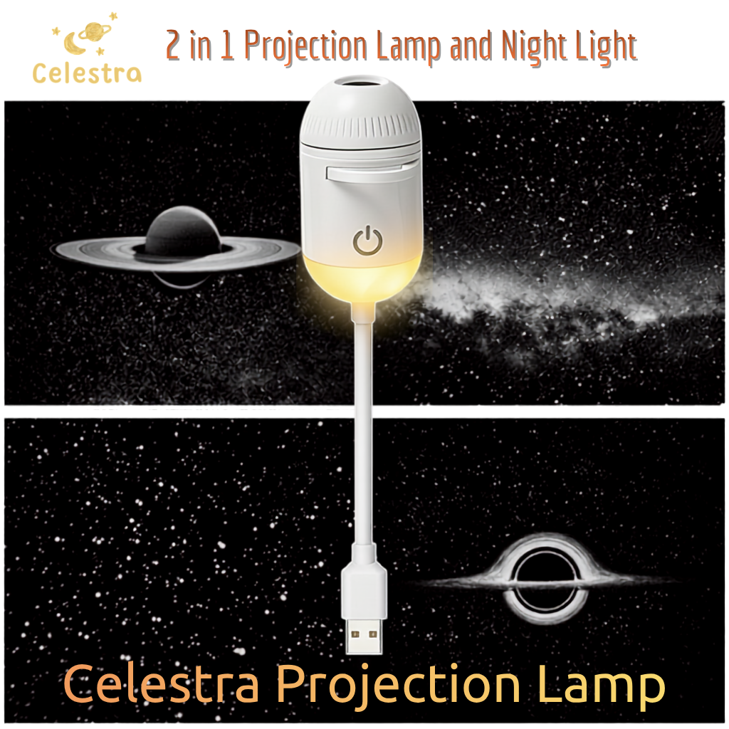 Celestra™ 2 in 1 Galaxy Projection Lamp