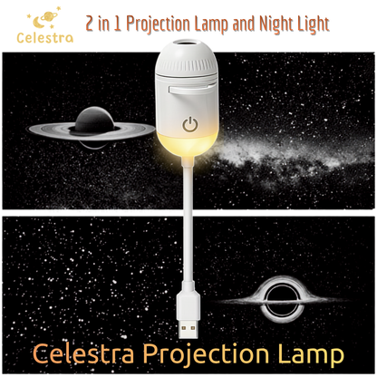 Celestra™ 2 in 1 Galaxy Projection Lamp