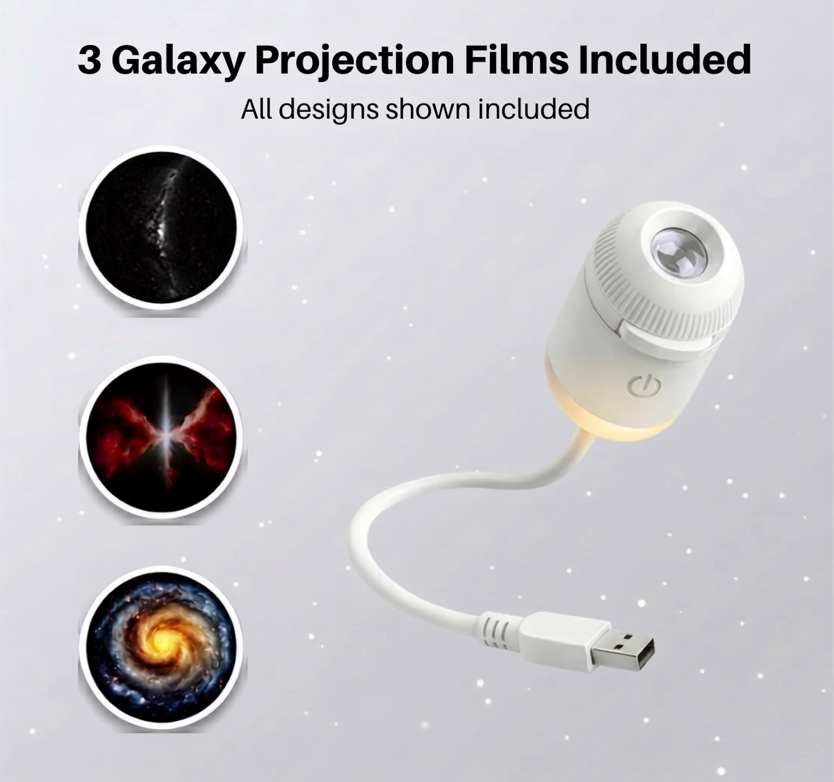 Celestra™ 2 in 1 Galaxy Projection Lamp