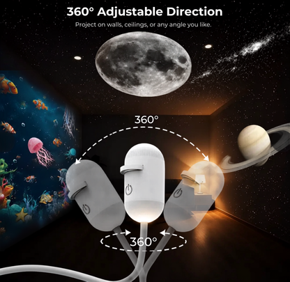 Celestra™ 2 in 1 Galaxy Projection Lamp